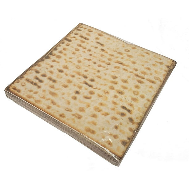 PMU Passover Seder Matzo Dessert Lunch Napkins 13 inch x13 Inch, Pesach Matzah Tableware (16/Pkg