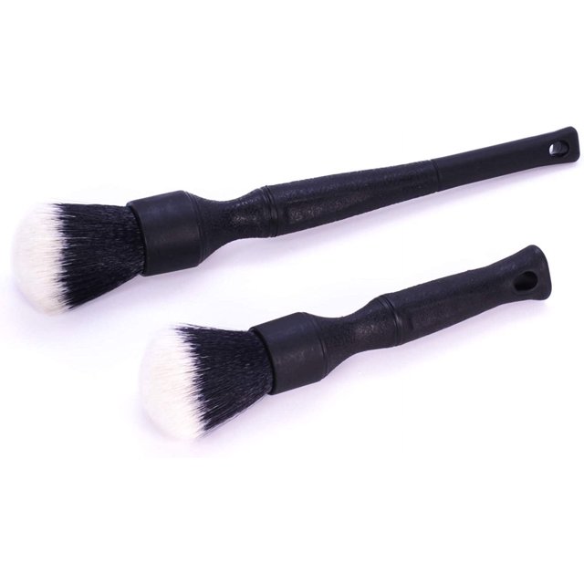 Detail Factory - TriGrip Ultra-Soft Detailing Brush Set - Scratch-Free Cleaning for Exterior, Interior Panels, Emblems, Badges, Gauges, Infotainment Screen - Black