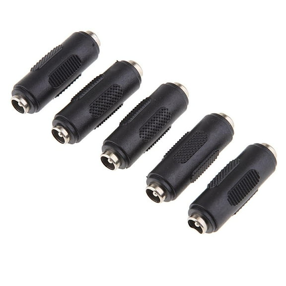 5 Pack Female to Female Connector Gender Adapters for 5.5mm X 2.1mm Connections