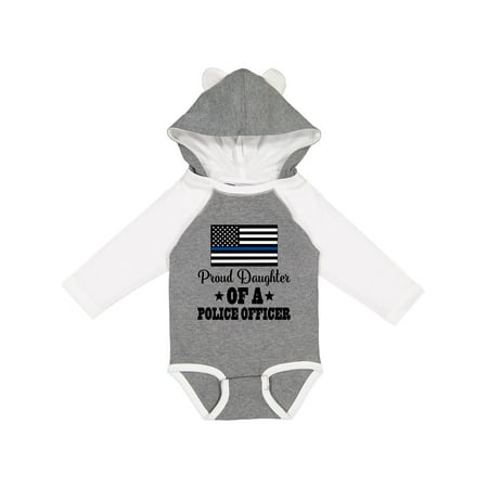 

Inktastic Police Officer Girls Proud Daughter Gift Baby Girl Long Sleeve Bodysuit