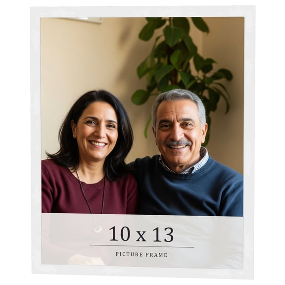 10x13 Frame White Real Wood Picture Frame Width 0.75 inches | Interior Frame Depth 0.5 inches |