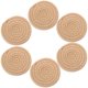 thumbnail image 1 of Posavasos de Vidrio Juego de Posavasos para Tazas, Posavasos para Bebidas, Cuerda de algodón Gruesa Redonda Tejida a Mano, Caqui, 6 Piezas., 1 of 5