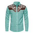 thumbnail image 3 of Kiijoy Boys Western Cowboy Long Sleeve Shirt Casual Party Button Down Shirt, 11-12 Years, 3 of 3