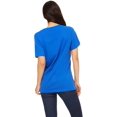 thumbnail image 5 of Bella Canvas 6405 Missy Jersey T-Shirt à Manches Courtes à Col en V, L, True Royal, 5 of 5
