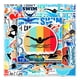 thumbnail image 1 of Juego de pegatinas de vinilo impermeables, 50 unidades, con tema de natación, 1 of 2