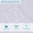 thumbnail image 5 of Superior Zero Twist Cotton Waffle Border Bath Sheet Set of 2, White, 5 of 13