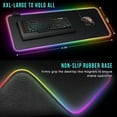 thumbnail image 2 of RGB Large Gaming Mouse Pad, Plug & Play With USB Power, No Driver Required, Durable Stitched Edges, For Gaming Enthusiasts And Office Users, 2 of 5