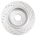 thumbnail image 3 of TRQ Rear Performance Brake Rotors Set Premium G-Coated Cross Drilled & Slotted Fits Select 2017-2020 Acura MDX, 3 of 5