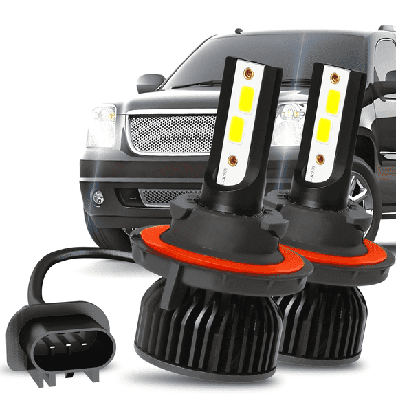 For GMC Yukon 2007-2014 LED Headlight Bulbs H13 9008 High Low Dual Beam Kit,6000K Cool White,plug and play 2Pack