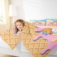 thumbnail image 4 of Manfei Watercolor Bowknot 7-Piece Twin Bedding,Drippy Ice Cream Pattern Bedding Comforter Set,Pink Reversible, 4 of 7
