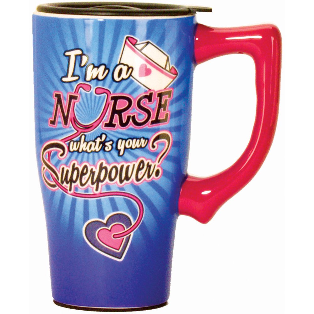 SPOONTIQUES 12442 NURSE TRAVEL MUG