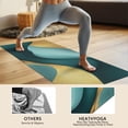 thumbnail image 4 of Teal Marble Gold Wave Pattern Hot Yoga Mat Towel Non Slip for Hot Yoga - Quick-Drying Yoga Mat Cover with 4 Corner Pockets with Travel Bag - Hot Yoga Towel Non Slip 74"x26", 4 of 6