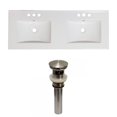thumbnail image 1 of American Imaginations 59-in. W 3H4-in. Ceramic Top Set In White Color - Overflow Drain Incl. AI-31654, 1 of 8
