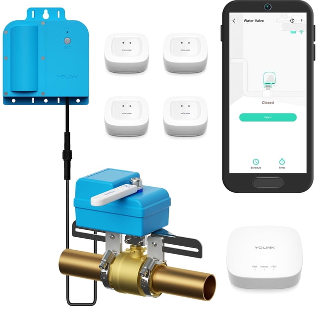 Kit básico de detección y cierre de fugas de agua YoLink X3