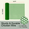 thumbnail image 6 of MAPORCH Green Plastic Wire Mesh Fence 15.7INx10FT Roll - Ideal for Poultry, Dogs, Rabbit, Snake Barrier & Gardening - Durable Plastic Chicken Wire Mesh - Versatile Plastic Fencing & Netting Solution, 6 of 7