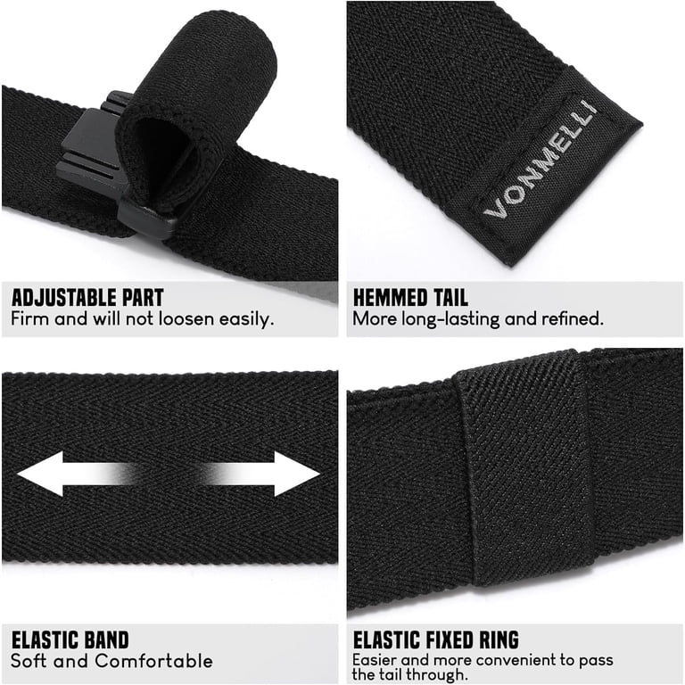 3552 No Buckle Stretch Belt For Women/men—2 Pack Elastic Invisible 719ZHAByAnL._AC_SY350_QL65_.jpg main image 4