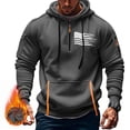 thumbnail image 1 of Styesk Sweatshirts for Men Men's Spring And Fall Printed Hooded Sweatshirt Zipper Multi-Pocket Pullover Sweatshirt, 1 of 4