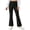 Black, variant on Bixock Toddler Girls Leggings High Waist Flare Pants Kids Trousers Elastic Waist Solid Color Fleece Lined Side Pocket Slim Fall Winter Sport Casual Wear Size 14-15Years