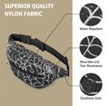 thumbnail image 5 of Fanny Pack Halloween Spider Web Pattern Waist Pack Bag,Running Cross Bag,Waterproof Large Fanny Packs for Women Men for Travel Running Hiking Cycling, 5 of 6