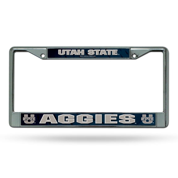 Utah State Aggies Chrome Metal License Plate Frame