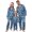 Blue, variant on Linfrsh Matching Family Print Pajamas Set for Christmas, Long Sleeve Shirt with Pants Soft Sleepwear Loungewear for Holiday Wear, 2XL