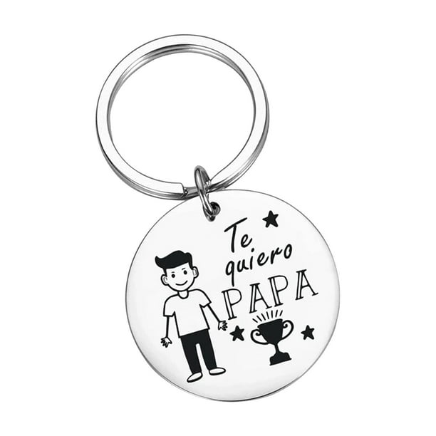 Llavero de papá Salvador Regalo del día con 'I Love You Dad' Acero inoxidable