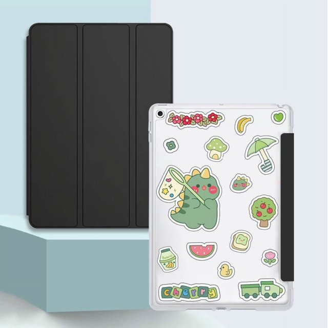 Tablet Cover For iPad Mini 2 3 4 5 6 Leather Smart Folio Case For ipad mini4 A1538 mini5 A2124 mini6 A2568 Protective Cases capa Black(A5 Sticker) iPad Mini 6 2021