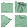 thumbnail image 5 of VV AVEORS Women Scrubs Set V-Neck Stretch Tops With Pockets & Cargo Pants Jogger Nurse Work Uniform Quick Drying Nursing Uniforms Mint Green S, 5 of 6