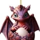thumbnail image 5 of Dragón colgante huevo árbol lindo huevo de Navidad árbol fiesta favores 4 piezas, 5 of 8
