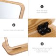 thumbnail image 4 of EeaseCA Wooden Tabletop Cosmetic Mirror Household Desktop Foldable Makeup Mirror, 4 of 7