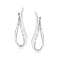 thumbnail image 3 of Ross-Simons Italian Sterling Silver U-Shaped Hoop Earrings, Women's, Adult, 3 of 7