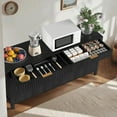 thumbnail image 6 of 55" Fluted Buffet Cabinet, Black Sideboard Buffet Cabinet with Storage &Drawers&Shelves, 6 of 6