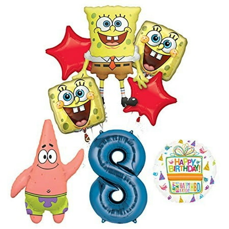 Spongebob Squarepants 8th Birthday Party Supplies And Balloon