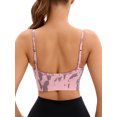 thumbnail image 3 of INSPIRE CHIC Women's Adjustable Straps U Back Sports Bras Wirefree Full Support Workout Bras L Pink Grey, 3 of 4