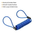 thumbnail image 3 of Uxcell Security Steel Cable 3.5mm x 1.5m/4.92ft Coated Spring Luggage Lock Wire Rope with Double Loop Blue 2 Pack, 3 of 5
