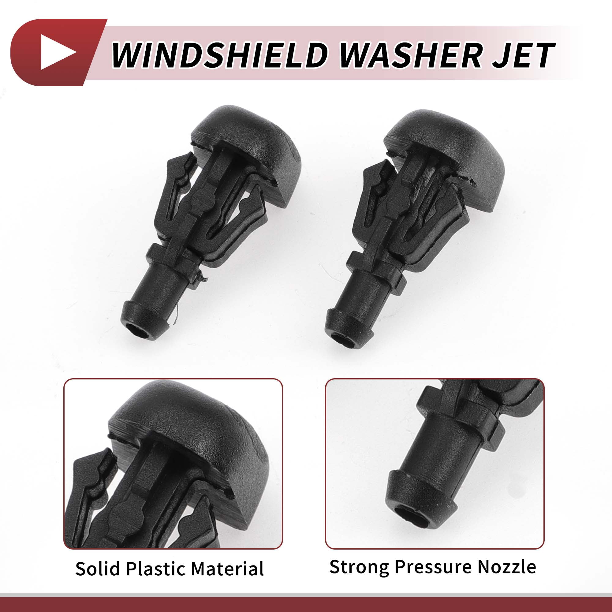 Unique Bargains 2pcs Windshield Washer Nozzle for Buick LaCrosse 2010-2016