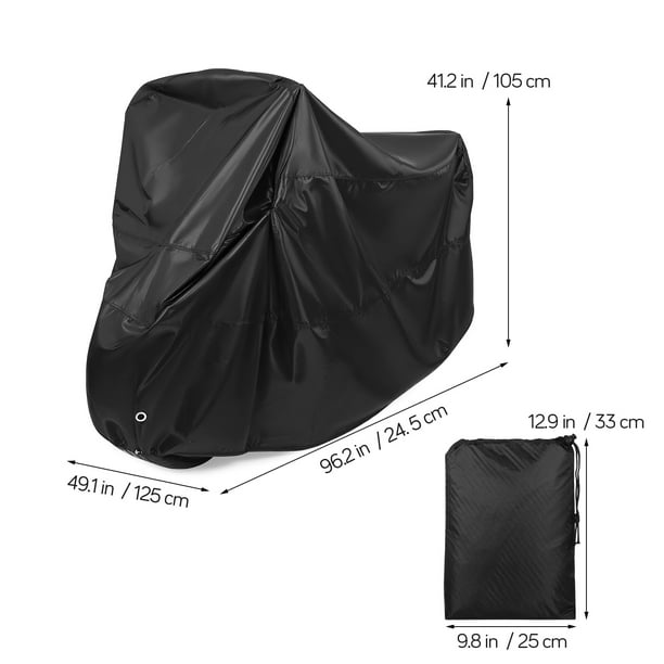 Funda para motocicleta, lona impermeable, bolsa portátil para protección solar contra el óxido (XXL, con orificio para cerradura)
