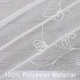 thumbnail image 6 of Semi Sheer Valance Curtain, Rod Pocket Floral Embroider Voile Curtain Valances, 6 of 8