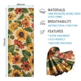 thumbnail image 2 of Beige Red Sunflower Pattern Hot Yoga Mat Towel Non Slip for Hot Yoga - Quick-Drying Yoga Mat Cover with 4 Corner Pockets with Travel Bag - Hot Yoga Towel Non Slip 74"x26", 2 of 6