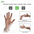thumbnail image 3 of EcoQuality Disposable Vinyl Exam Gloves, Disposable Latex Free Medical Gloves, Non-Sterile, Food Safe, Powder Free, Cleaning, Cooking (100, X-Large), 3 of 4