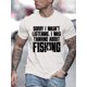 thumbnail image 1 of Camiseta "Perdón por no escucharte, estaba pensando en pescar" - Ropa casual de verano para hombre, camisetas de ocio, 1 of 6