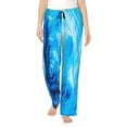 thumbnail image 1 of Balery Blue Shell Pantalones de pijama para mujer, pijamas ultraligeros, pantalones de estar por casa-Medium, 1 of 6