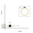 thumbnail image 5 of ANGARA Natural Bypass Pear-Shaped Blue Sapphire Ring in 14K Yellow Gold for Women (Size-7x5mm) | September Birthstone, Birthday, Anniversary, Jewelry Gift for Women | Natural Blue Sapphire Ring, 5 of 9