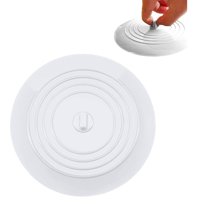 bouchon De Vidange(blanc), Silicone Baignoire Bouchon, Bouchon Evier De Cuisine, Pour Les Cuisines, Salles De Bains Et Blanchisseries, Pour Viter