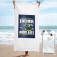 thumbnail image 1 of Padre corta el césped El mejor cuidado del césped Cortar el césped Toalla de playa para el día del padre Toallas de baño de microfibra Manta de playa suave para desfiles Natación Yoga Mujeres Hombres, 1 of 4