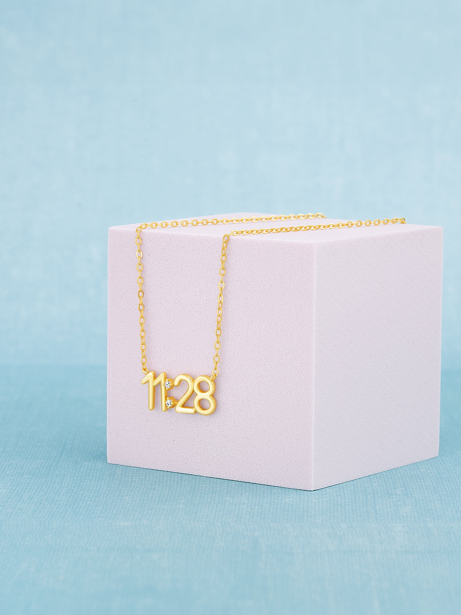 Brilliance Fine Jewelry Sterling Silver 14K Gold-Plated Bible Verse Matthew 11:28 16"+2" Necklace