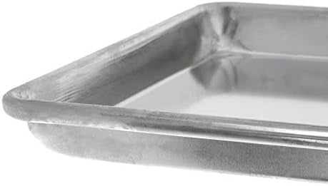 TrueCraftware- Set of 2 Aluminum Quarter Size Sheet Pan 9-1/2" x 13" Baking Sheets 18 Gauge -Oven Safe Baking Pan Baking Tray Cookie Sheet Oven Perfect for Baking Roasting and More
