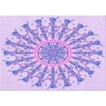 thumbnail image 1 of Ahgly Company Machine Washable Indoor Rectangle Transitional Purple Mimosa Purple Area Rugs, 2' x 4', 1 of 7