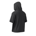 thumbnail image 7 of Plus Size Big & Tall Men's Cotton Pullover Hooded Top Short Sleeve Casual Solid Color T-Shirt Hoodie Drawstring Loose Fit Summer Basic Streetwear Outfits Travel Essential, 7 of 7
