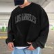 thumbnail image 2 of Gibobby Sudadera hombre Sudaderas para hombre, sin capucha, con cuello redondo, para hombre, sudaderas atléticas de algodón para hombre(Negro,M), 2 of 3